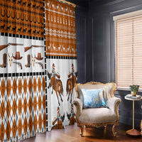 Horse Cowboy Merry Christmas Design Window Curtain Funny Xmas Holiday Patterns - Wonder Print Shop