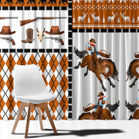 Horse Cowboy Merry Christmas Design Window Curtain Funny Xmas Holiday Patterns - Wonder Print Shop