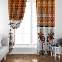 Horse Cowboy Merry Christmas Design Window Curtain Funny Xmas Holiday Patterns - Wonder Print Shop