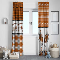 Horse Cowboy Merry Christmas Design Window Curtain Funny Xmas Holiday Patterns - Wonder Print Shop