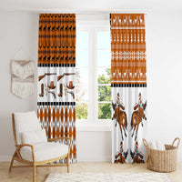 Horse Cowboy Merry Christmas Design Window Curtain Funny Xmas Holiday Patterns - Wonder Print Shop