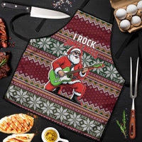 I Rock Jingle Bells Christmas Design Apron Funny Xmas Holiday Patterns - Wonder Print Shop