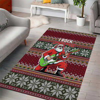 I Rock Jingle Bells Christmas Design Area Rug Funny Xmas Holiday Patterns - Wonder Print Shop