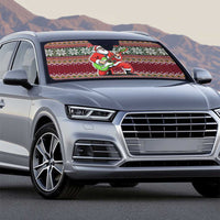 I Rock Jingle Bells Christmas Design Auto Sun Shade Funny Xmas Holiday Patterns - Wonder Print Shop