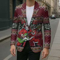I Rock Jingle Bells Christmas Design Blazer Funny Xmas Holiday Patterns - Wonder Print Shop