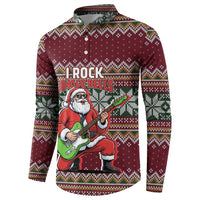 I Rock Jingle Bells Christmas Design Button Sweatshirt Funny Xmas Holiday Patterns - Wonder Print Shop