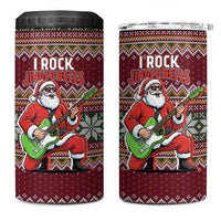 I Rock Jingle Bells Christmas Design 4 in 1 Can Cooler Tumbler Funny Xmas Holiday Patterns - Wonder Print Shop