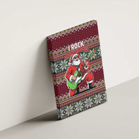 I Rock Jingle Bells Christmas Design Canvas Wall Art Funny Xmas Holiday Patterns - Wonder Print Shop