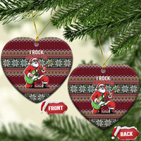 I Rock Jingle Bells Christmas Design Ceramic Ornament Funny Xmas Holiday Patterns - Wonder Print Shop