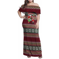 I Rock Jingle Bells Christmas Design Family Matching Off Shoulder Maxi Dress and Hawaiian Shirt Funny Xmas Holiday Patterns - Wonder Print Shop