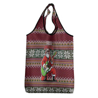 I Rock Jingle Bells Christmas Design Grocery Bag Funny Xmas Holiday Patterns - Wonder Print Shop