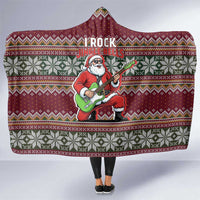 I Rock Jingle Bells Christmas Design Hooded Blanket Funny Xmas Holiday Patterns - Wonder Print Shop