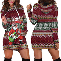 I Rock Jingle Bells Christmas Design Hoodie Dress Funny Xmas Holiday Patterns - Wonder Print Shop