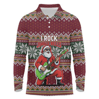 I Rock Jingle Bells Christmas Design Long Sleeve Polo Shirt Funny Xmas Holiday Patterns - Wonder Print Shop