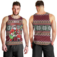 I Rock Jingle Bells Christmas Design Men Tank Top Funny Xmas Holiday Patterns - Wonder Print Shop