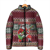 I Rock Jingle Bells Christmas Design Padded Jacket Funny Xmas Holiday Patterns - Wonder Print Shop