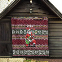 I Rock Jingle Bells Christmas Design Quilt Funny Xmas Holiday Patterns - Wonder Print Shop