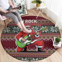 I Rock Jingle Bells Christmas Design Round Carpet Funny Xmas Holiday Patterns - Wonder Print Shop