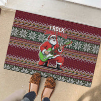I Rock Jingle Bells Christmas Design Rubber Doormat Funny Xmas Holiday Patterns - Wonder Print Shop