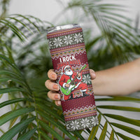 I Rock Jingle Bells Christmas Design Skinny Tumbler Funny Xmas Holiday Patterns - Wonder Print Shop