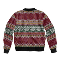 I Rock Jingle Bells Christmas Design Sleeve Zip Bomber Jacket Funny Xmas Holiday Patterns - Wonder Print Shop