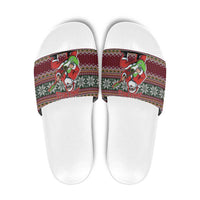 I Rock Jingle Bells Christmas Design Slide Sandals Funny Xmas Holiday Patterns - Wonder Print Shop