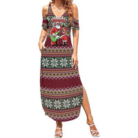 I Rock Jingle Bells Christmas Design Summer Maxi Dress Funny Xmas Holiday Patterns - Wonder Print Shop