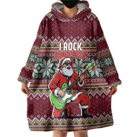 I Rock Jingle Bells Christmas Design Wearable Blanket Hoodie Funny Xmas Holiday Patterns - Wonder Print Shop