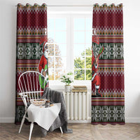 I Rock Jingle Bells Christmas Design Window Curtain Funny Xmas Holiday Patterns - Wonder Print Shop