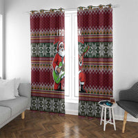 I Rock Jingle Bells Christmas Design Window Curtain Funny Xmas Holiday Patterns - Wonder Print Shop