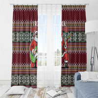 I Rock Jingle Bells Christmas Design Window Curtain Funny Xmas Holiday Patterns - Wonder Print Shop