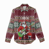 I Rock Jingle Bells Christmas Design Women Casual Shirt Funny Xmas Holiday Patterns - Wonder Print Shop