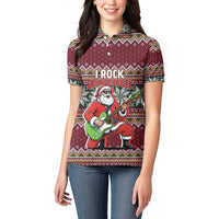 I Rock Jingle Bells Christmas Design Women Polo Shirt Funny Xmas Holiday Patterns - Wonder Print Shop