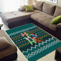 Horse Ho Ho Ho Christmas Design Area Rug Funny Xmas Holiday Patterns - Wonder Print Shop