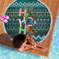 Horse Ho Ho Ho Christmas Design Beach Blanket Funny Xmas Holiday Patterns - Wonder Print Shop