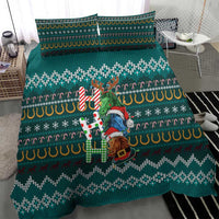Horse Ho Ho Ho Christmas Design Bedding Set Funny Xmas Holiday Patterns - Wonder Print Shop