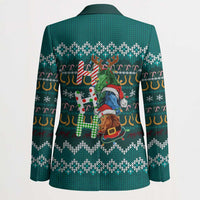 Horse Ho Ho Ho Christmas Design Blazer Funny Xmas Holiday Patterns - Wonder Print Shop