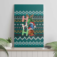Horse Ho Ho Ho Christmas Design Canvas Wall Art Funny Xmas Holiday Patterns - Wonder Print Shop