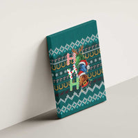 Horse Ho Ho Ho Christmas Design Canvas Wall Art Funny Xmas Holiday Patterns - Wonder Print Shop