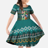Horse Ho Ho Ho Christmas Design Family Matching Summer Maxi Dress and Hawaiian Shirt Funny Xmas Holiday Patterns - Wonder Print Shop