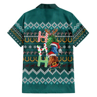 Horse Ho Ho Ho Christmas Design Family Matching Summer Maxi Dress and Hawaiian Shirt Funny Xmas Holiday Patterns - Wonder Print Shop