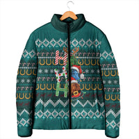 Horse Ho Ho Ho Christmas Design Padded Jacket Funny Xmas Holiday Patterns - Wonder Print Shop