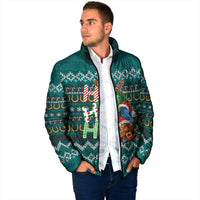 Horse Ho Ho Ho Christmas Design Padded Jacket Funny Xmas Holiday Patterns - Wonder Print Shop