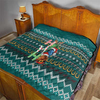 Horse Ho Ho Ho Christmas Design Quilt Funny Xmas Holiday Patterns - Wonder Print Shop