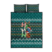 Horse Ho Ho Ho Christmas Design Quilt Bed Set Funny Xmas Holiday Patterns - Wonder Print Shop