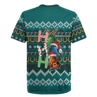 Horse Ho Ho Ho Christmas Design Rugby Jersey Funny Xmas Holiday Patterns - Wonder Print Shop
