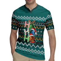 Horse Ho Ho Ho Christmas Design Rugby Jersey Funny Xmas Holiday Patterns - Wonder Print Shop
