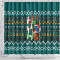 Horse Ho Ho Ho Christmas Design Shower Curtain Funny Xmas Holiday Patterns - Wonder Print Shop