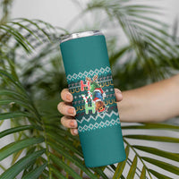 Horse Ho Ho Ho Christmas Design Skinny Tumbler Funny Xmas Holiday Patterns - Wonder Print Shop