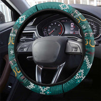 Horse Ho Ho Ho Christmas Design Steering Wheel Cover Funny Xmas Holiday Patterns - Wonder Print Shop